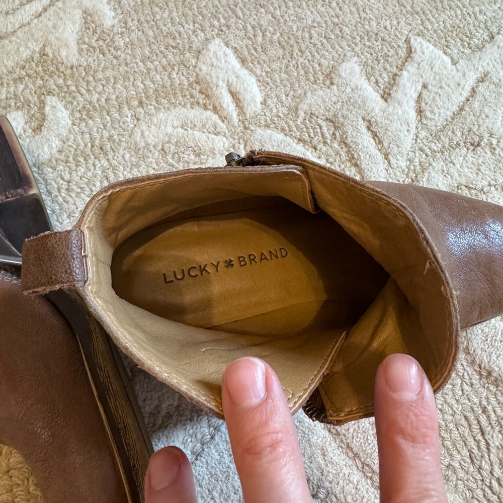 Lucky Brand Dark Brown Ankle Booties - Picture 6 of 7